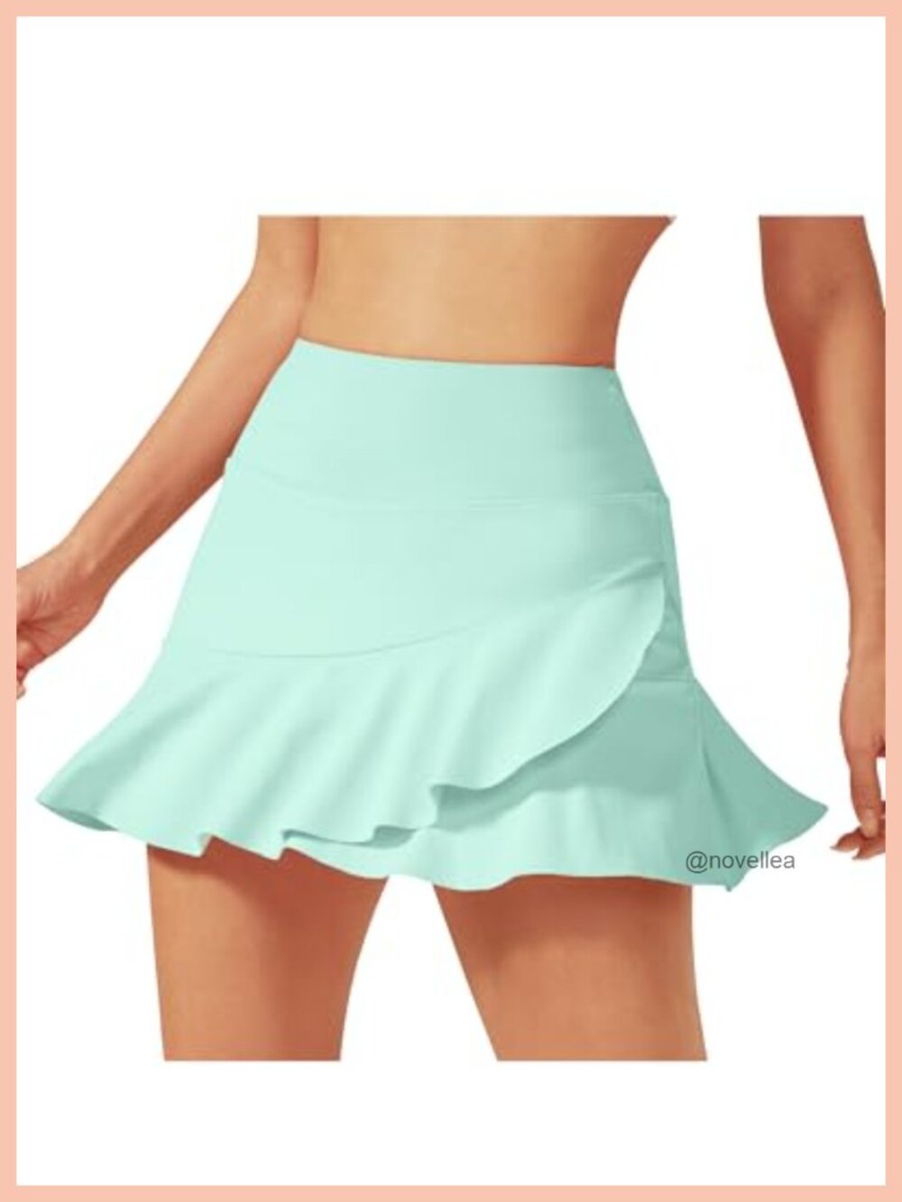 Women's Tennis Skort with Pockets High Waist Ruffle Athletic Golf Skirt